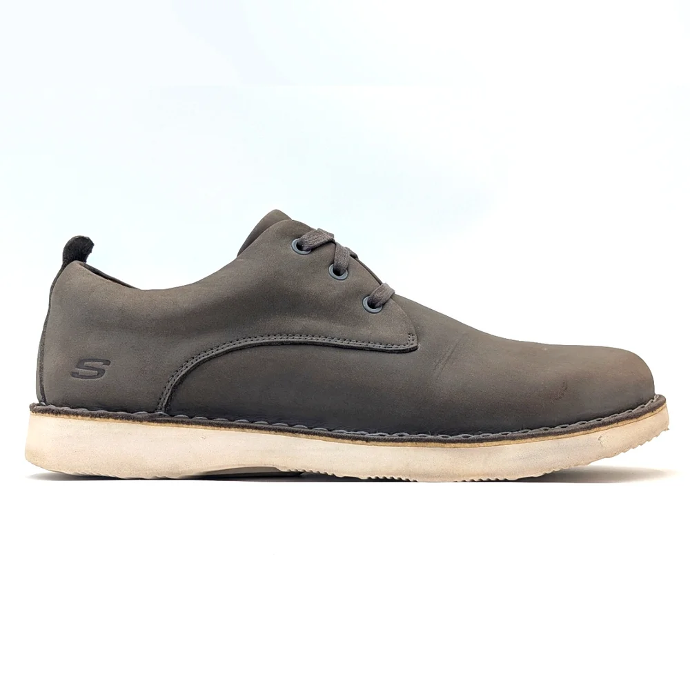 Skechers Solden-Talone Men Sz 12 Charcol Gray Air-Cooled Memory Foam Classic Fit